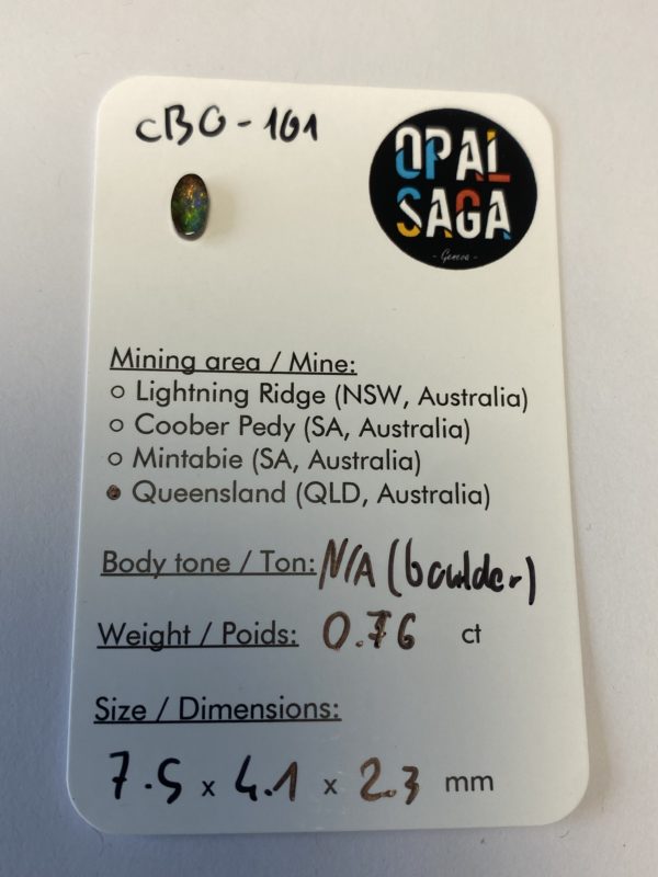Opale boulder australienne de 0.76 ct (cBO-101) – Image 5