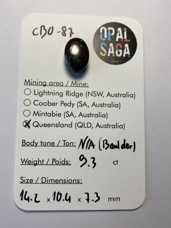 Opale boulder australienne de 9.3 ct (cBO-87) – Image 6
