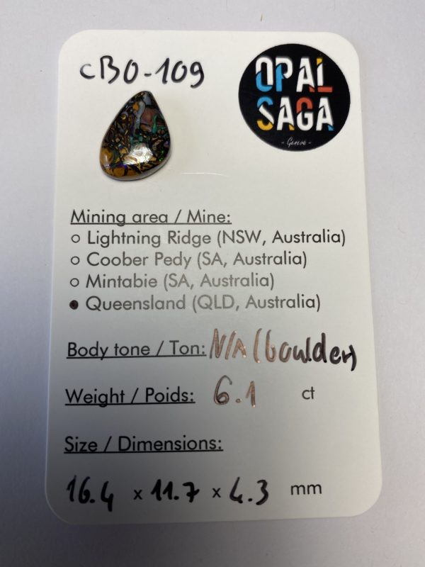 Opale boulder australienne de 6.1 ct (cBO-109) – Image 7
