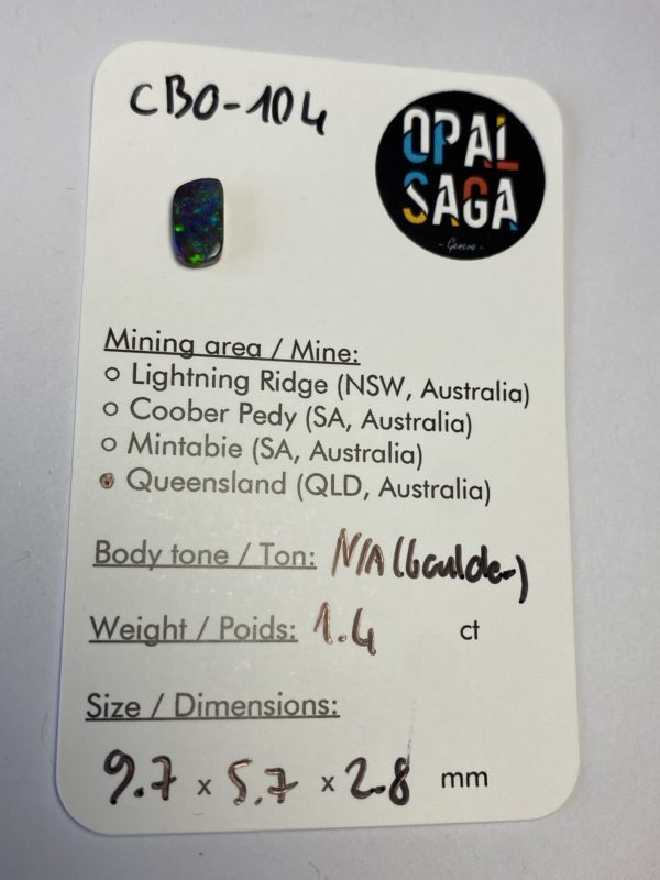 Opale boulder australienne de 1.4 ct (cBO-104) – Image 4