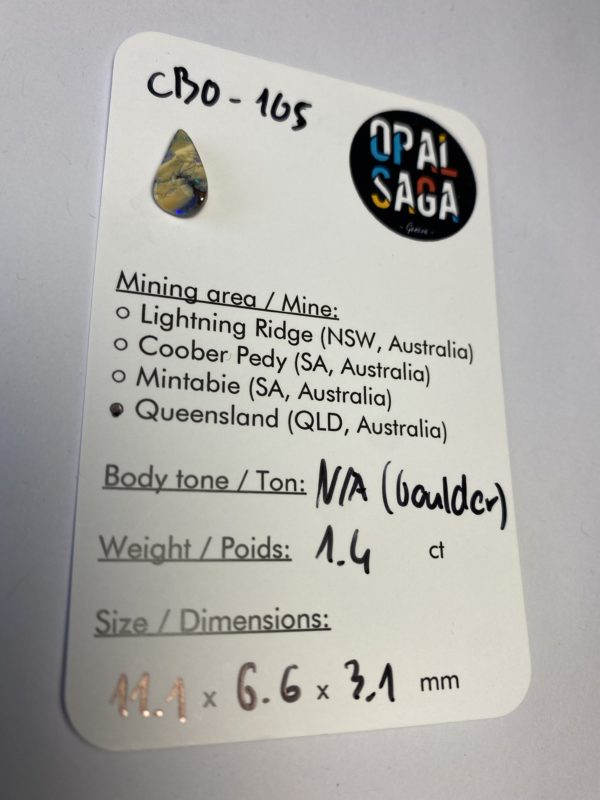Opale boulder australienne de 1.4 ct (cBO-105) – Image 4