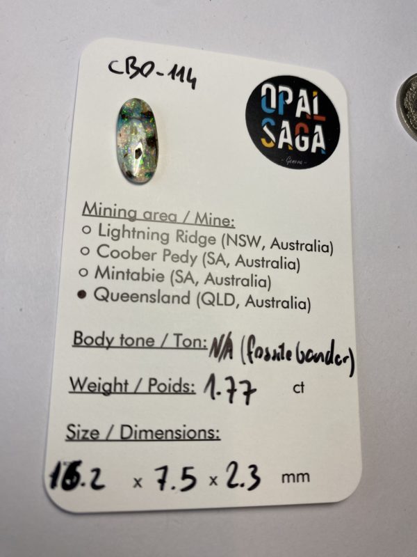 Opale boulder australienne de 1.77 ct (cBO-114) – Image 4
