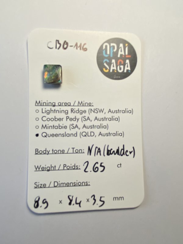 Opale boulder australienne de 2.65 ct (cBO-114) – Image 2
