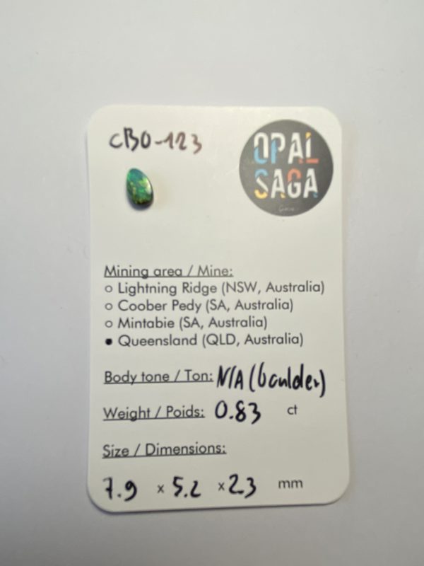 Opale boulder australienne de 0.83 ct (cBO-123) – Image 4