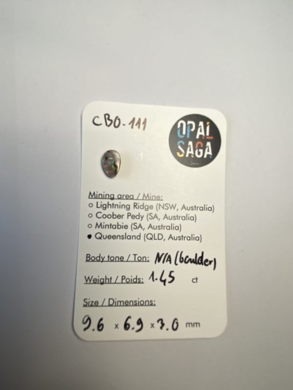 Opale boulder australienne de 1.45 ct (cBO-111) – Image 4