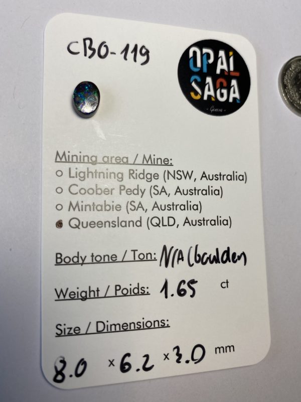 Opale boulder australienne de 1.65 ct (cBO-119) – Image 5