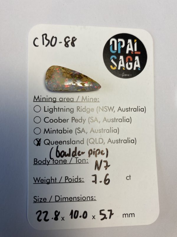 Opale boulder australienne de 7.6 ct (cBO-88) – Image 4