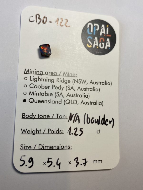 Opale boulder australienne de 1.25 ct (cBO-122) – Image 2