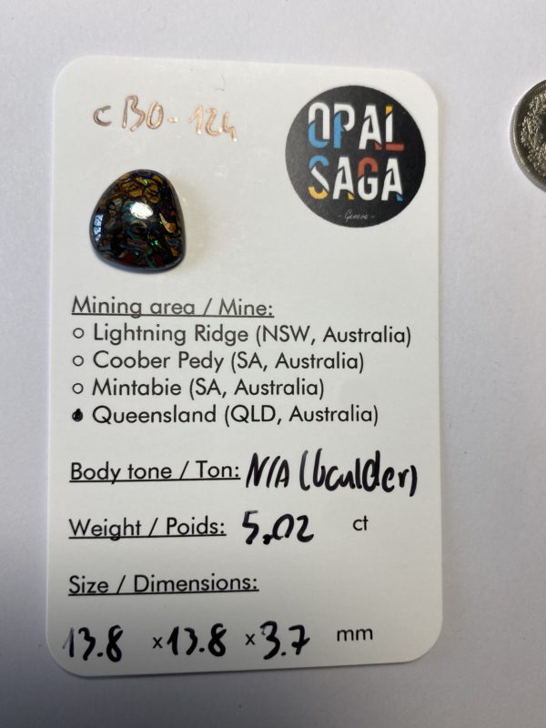 Opale boulder australienne de 6.7 ct (cBO-127) – Image 6