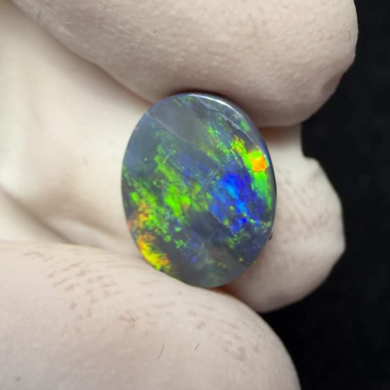 Opale noire australienne de Lightning Ridge de 1.57 ct (cLR-173B)