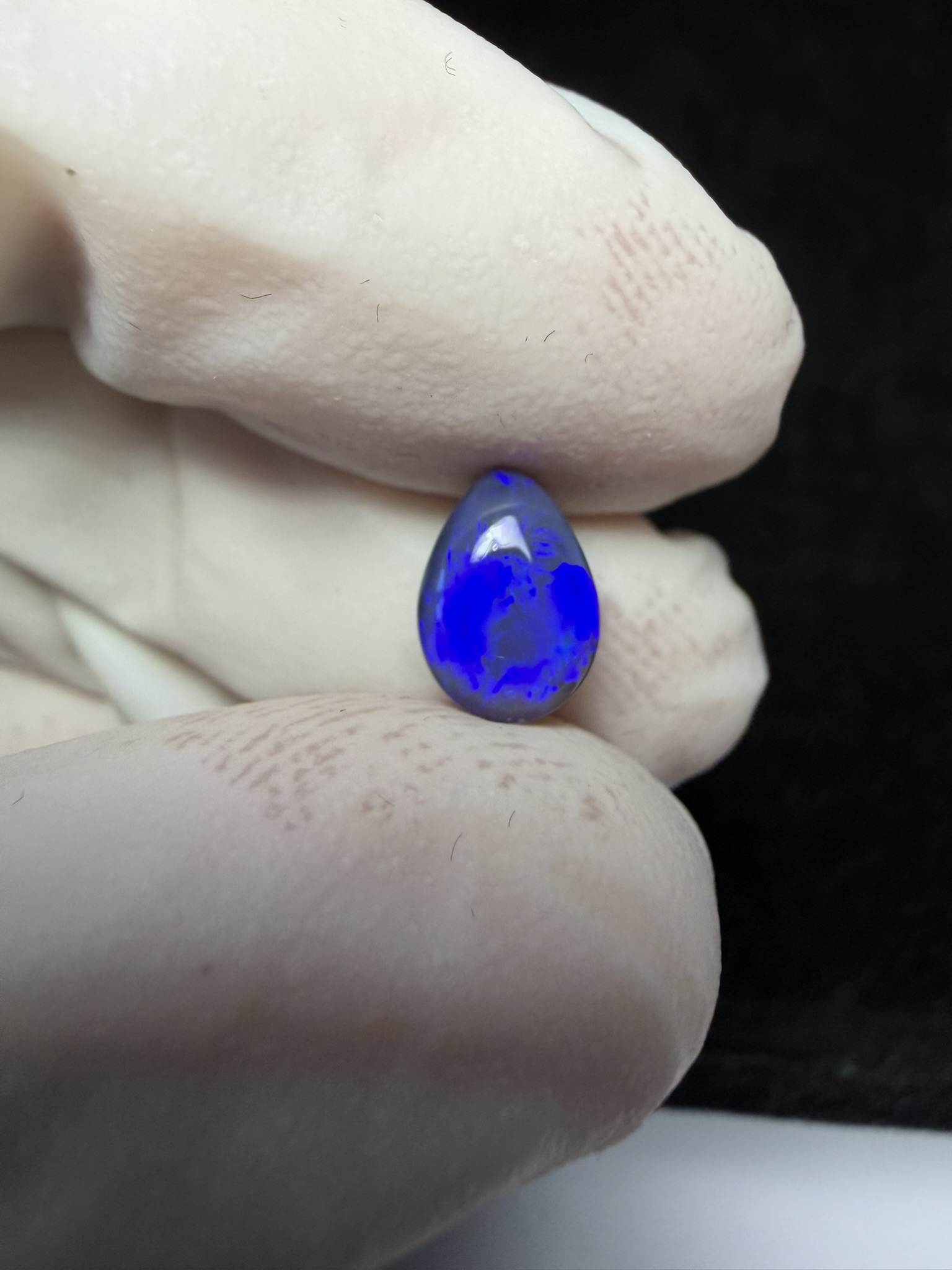 Opale semi-cristal foncée australienne de Lightning Ridge de 1.48 ct (cLR-180) – Image 12