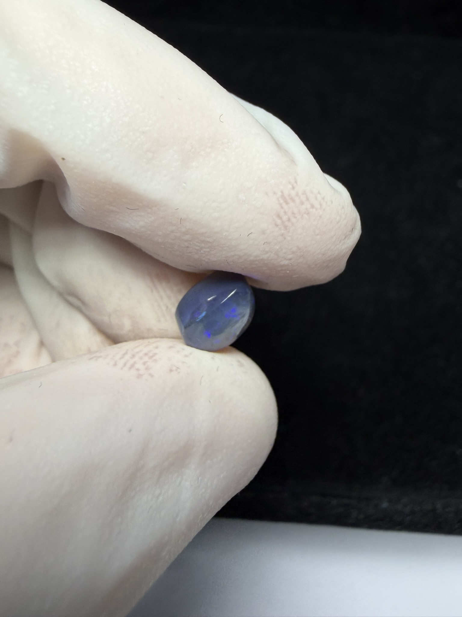 Opale semi-cristal foncée australienne de Lightning Ridge de 1.48 ct (cLR-180) – Image 10
