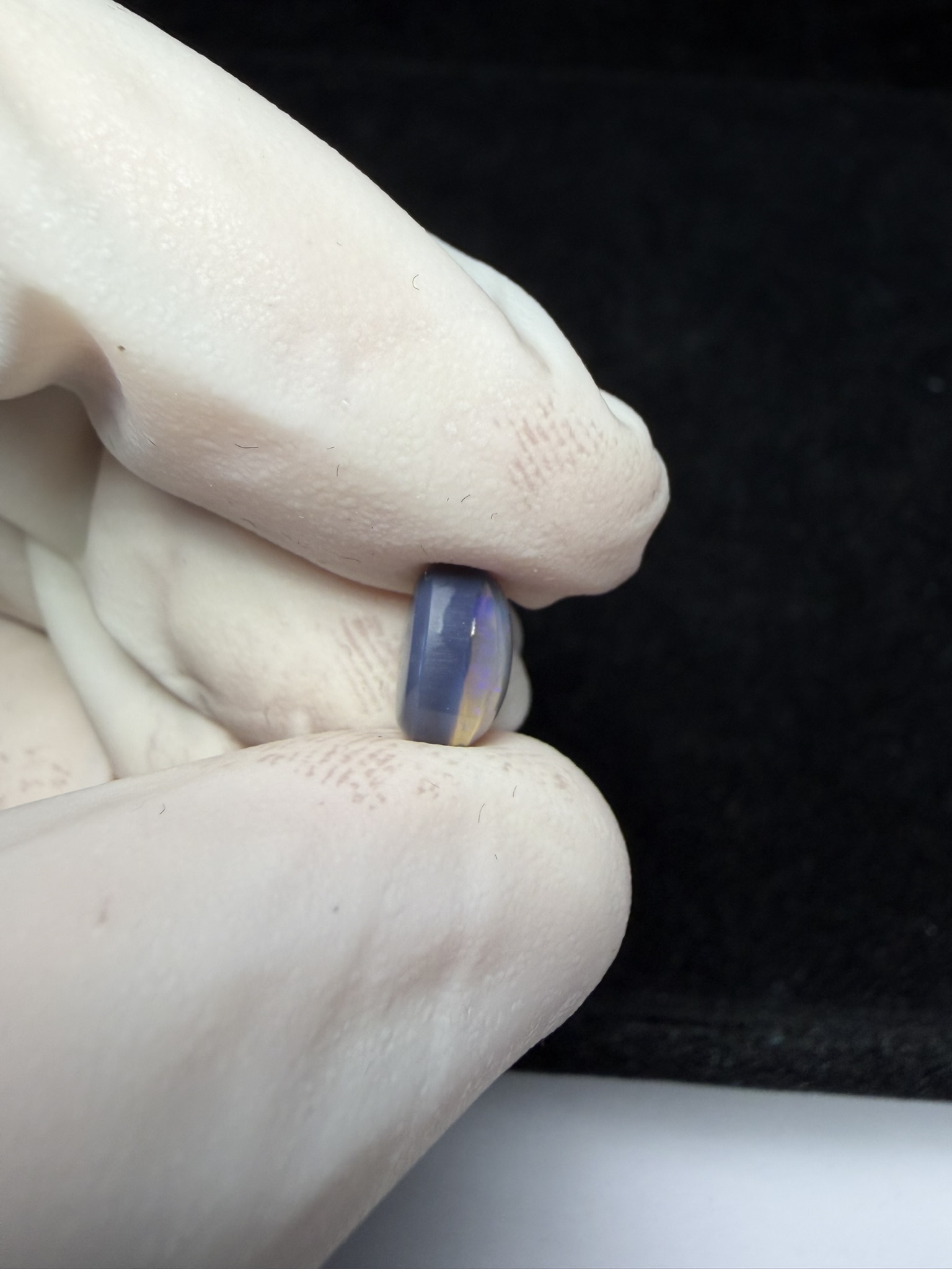 Opale semi-cristal foncée australienne de Lightning Ridge de 1.48 ct (cLR-180) – Image 9