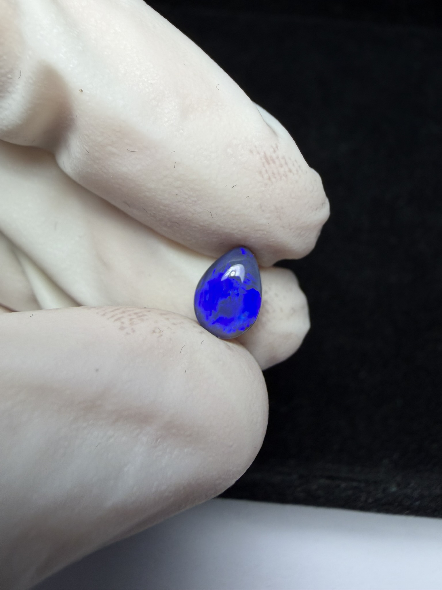 Opale semi-cristal foncée australienne de Lightning Ridge de 1.48 ct (cLR-180) – Image 14