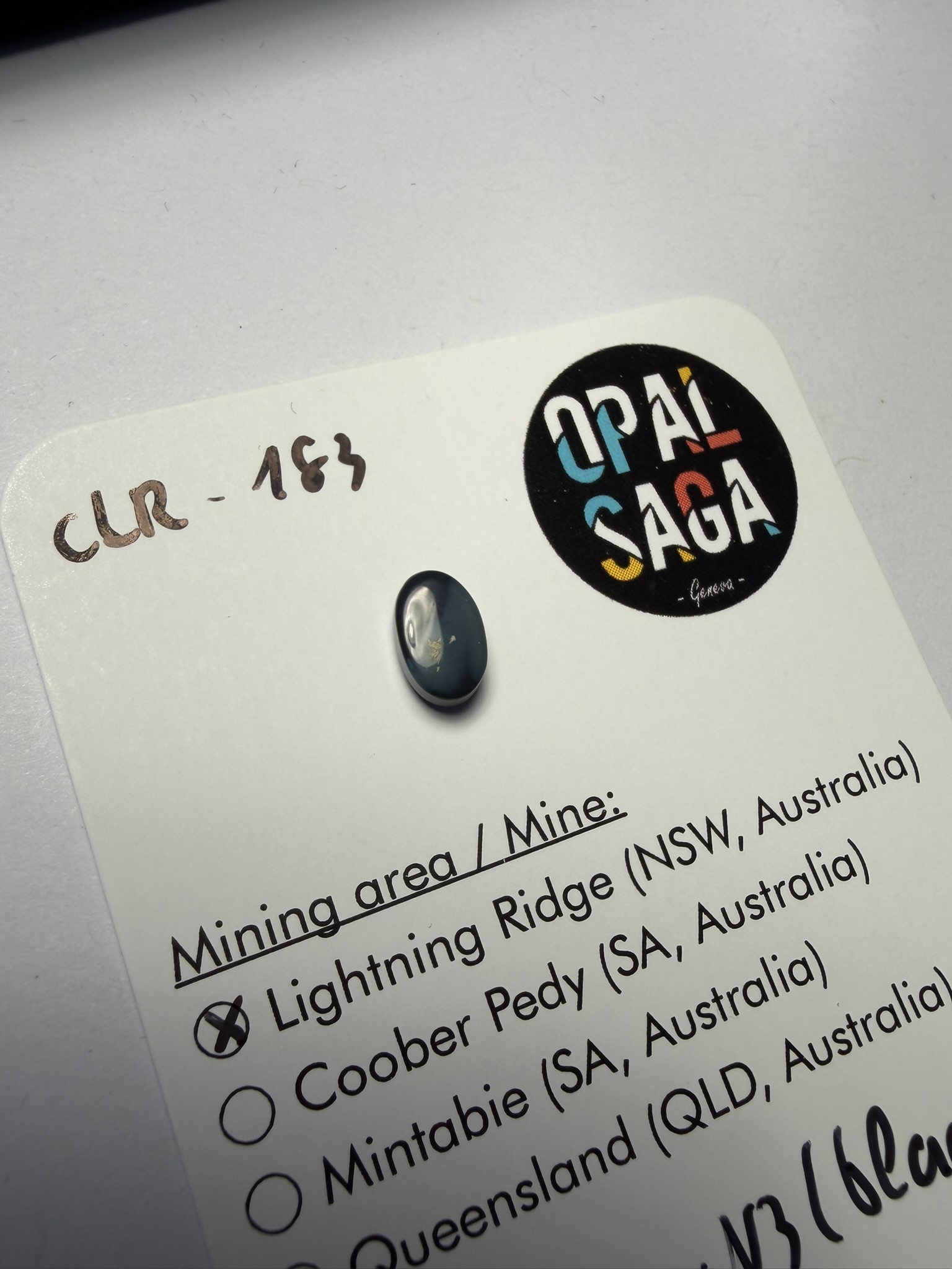 Opale noire australienne de Lightning Ridge de 1.08 ct (cLR-183) – Image 4