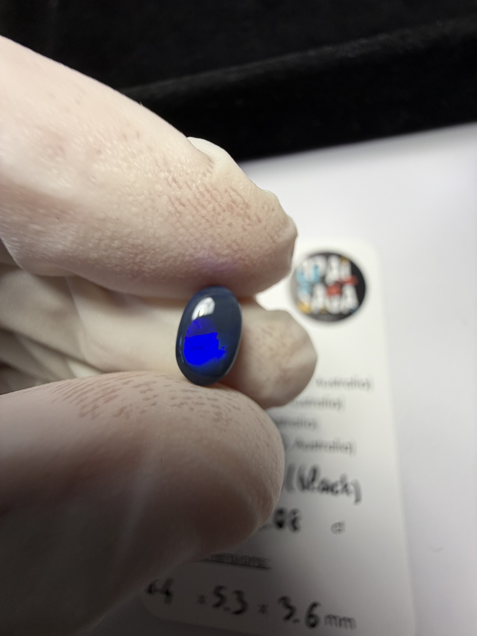 Opale noire australienne de Lightning Ridge de 1.08 ct (cLR-183) – Image 7
