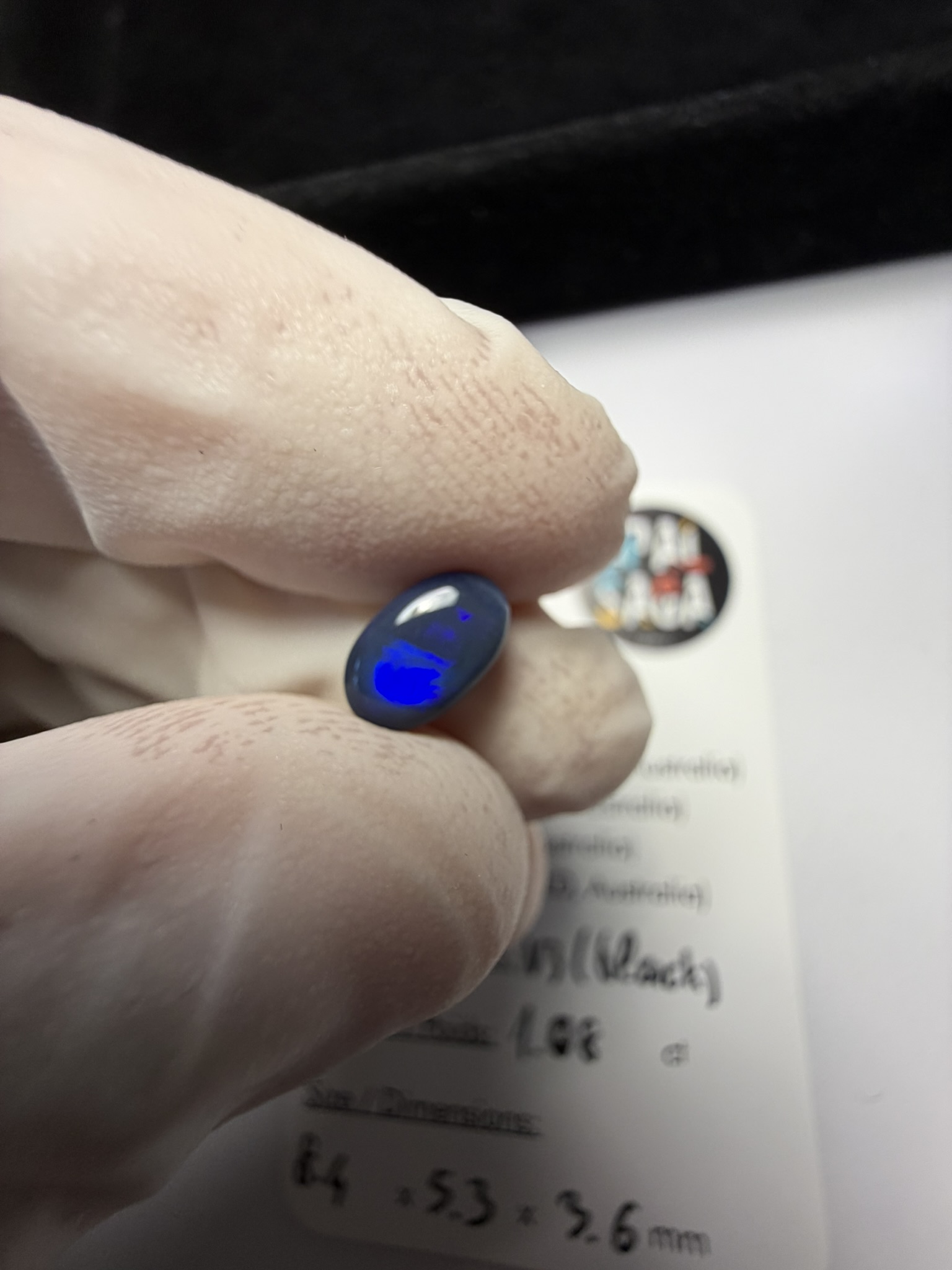 Opale noire australienne de Lightning Ridge de 1.08 ct (cLR-183) – Image 5