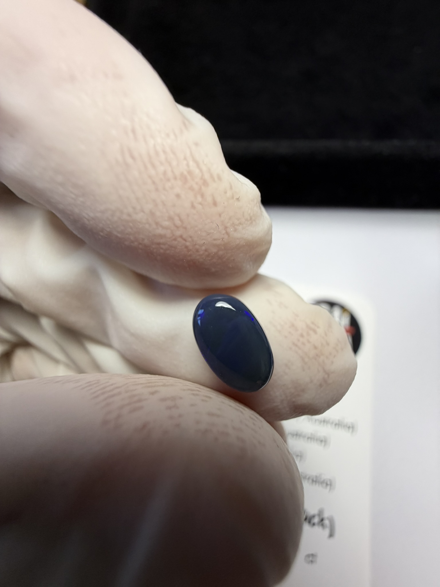 Opale noire australienne de Lightning Ridge de 1.08 ct (cLR-183) – Image 2