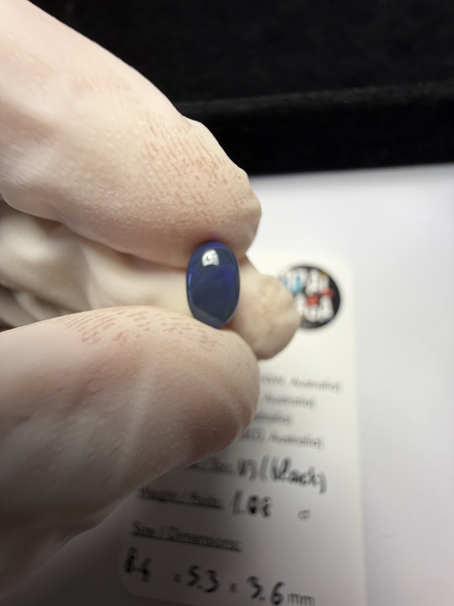 Opale noire australienne de Lightning Ridge de 1.08 ct (cLR-183) – Image 19