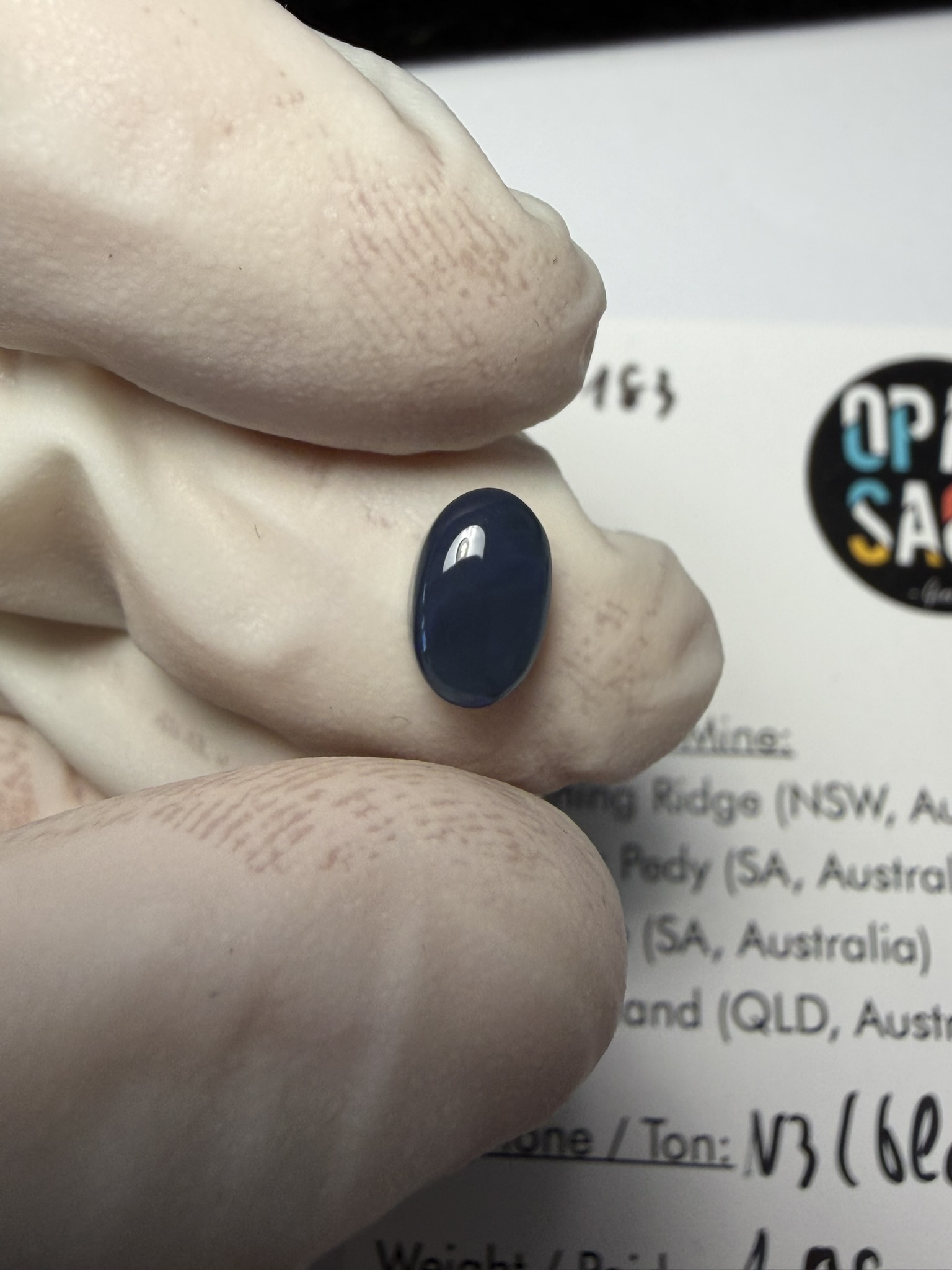 Opale noire australienne de Lightning Ridge de 1.08 ct (cLR-183) – Image 18