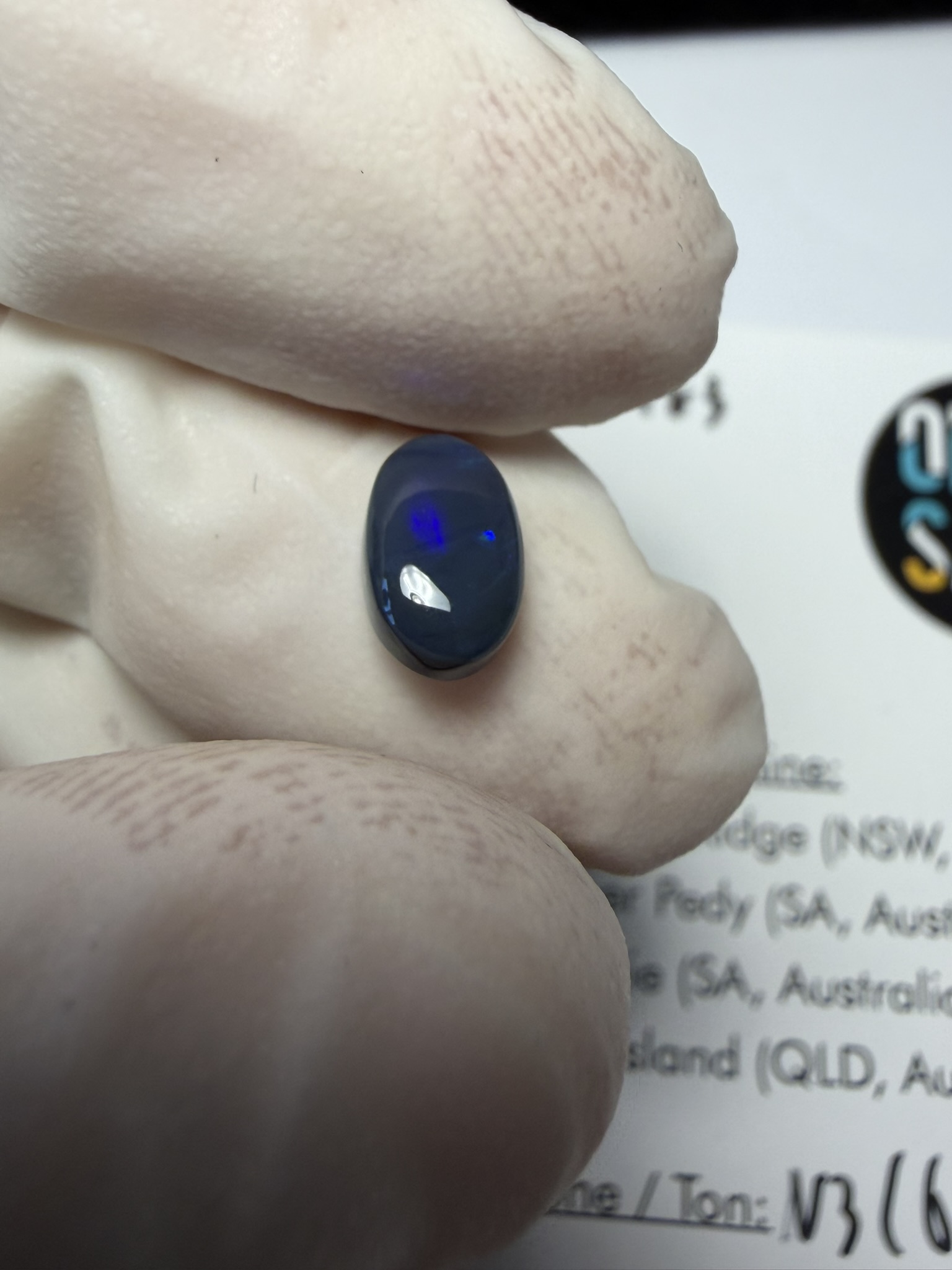 Opale noire australienne de Lightning Ridge de 1.08 ct (cLR-183) – Image 14