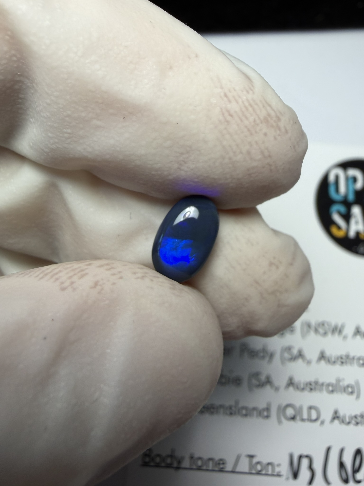 Opale noire australienne de Lightning Ridge de 1.08 ct (cLR-183) – Image 12