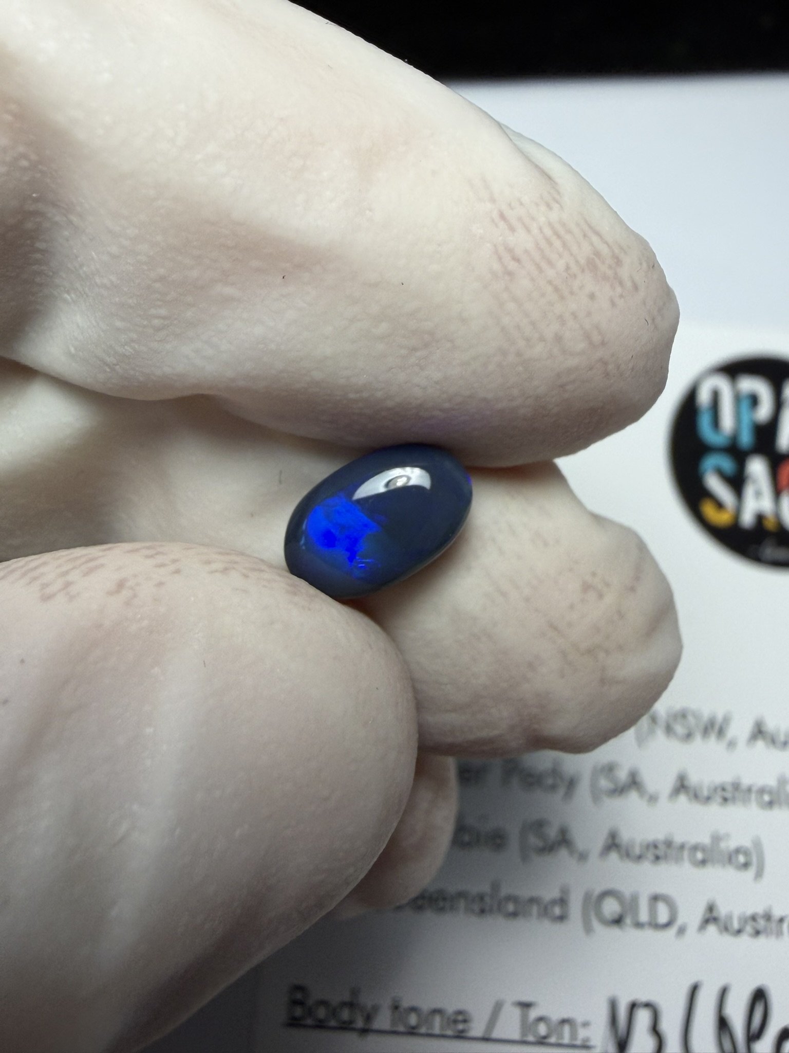 Opale noire australienne de Lightning Ridge de 1.08 ct (cLR-183) – Image 11