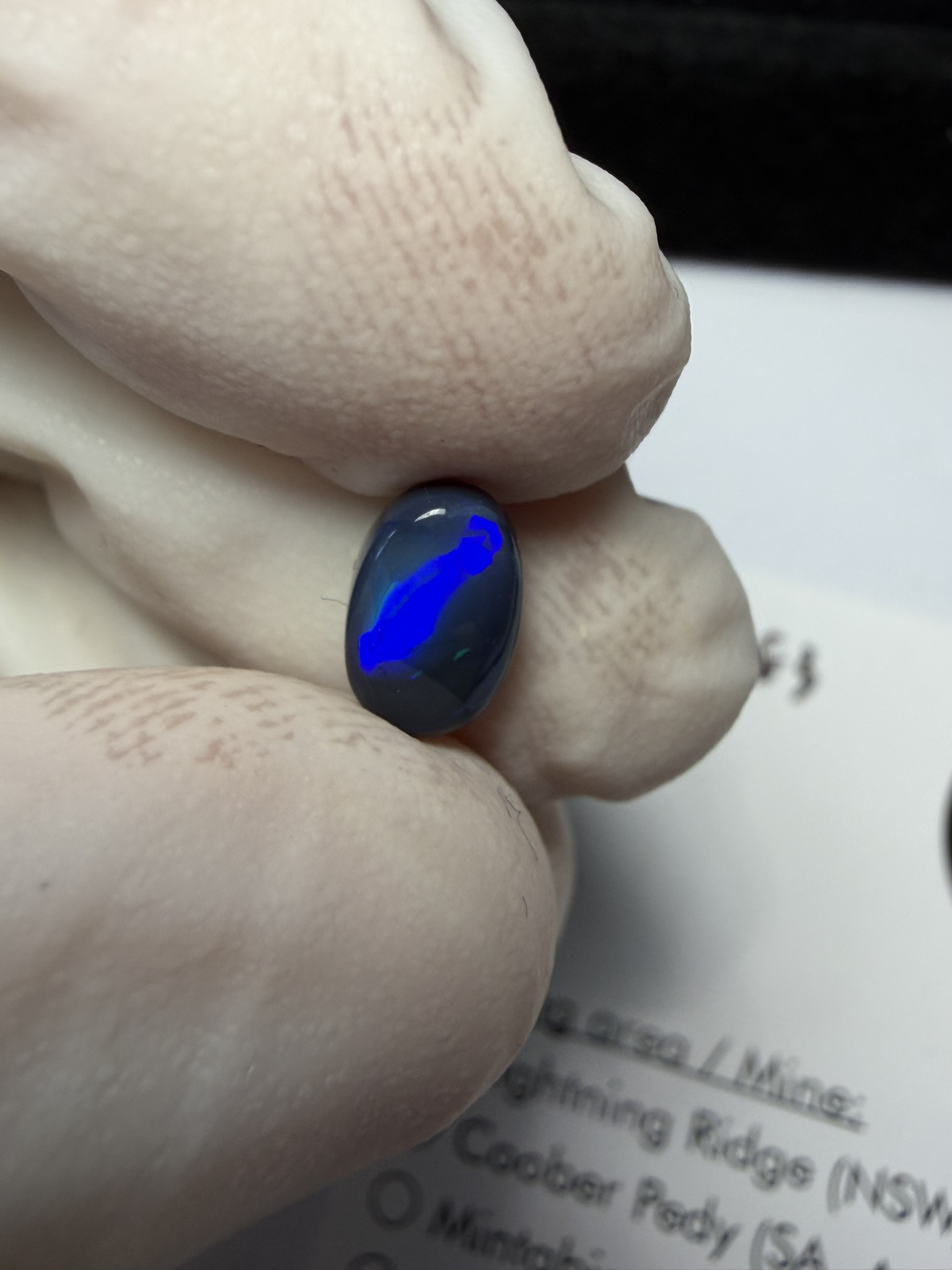 Opale noire australienne de Lightning Ridge de 1.08 ct (cLR-183) – Image 20