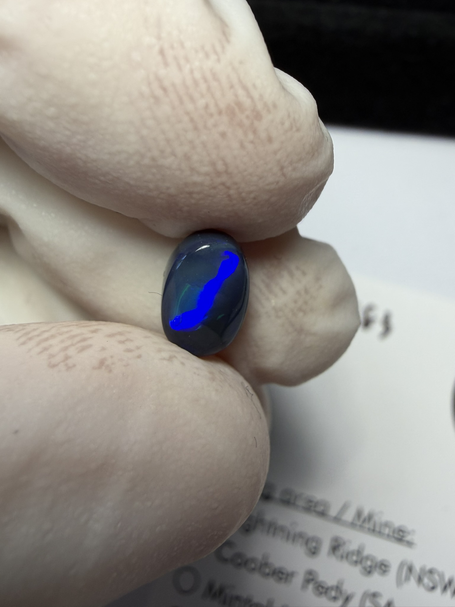 Opale noire australienne de Lightning Ridge de 1.08 ct (cLR-183) – Image 39
