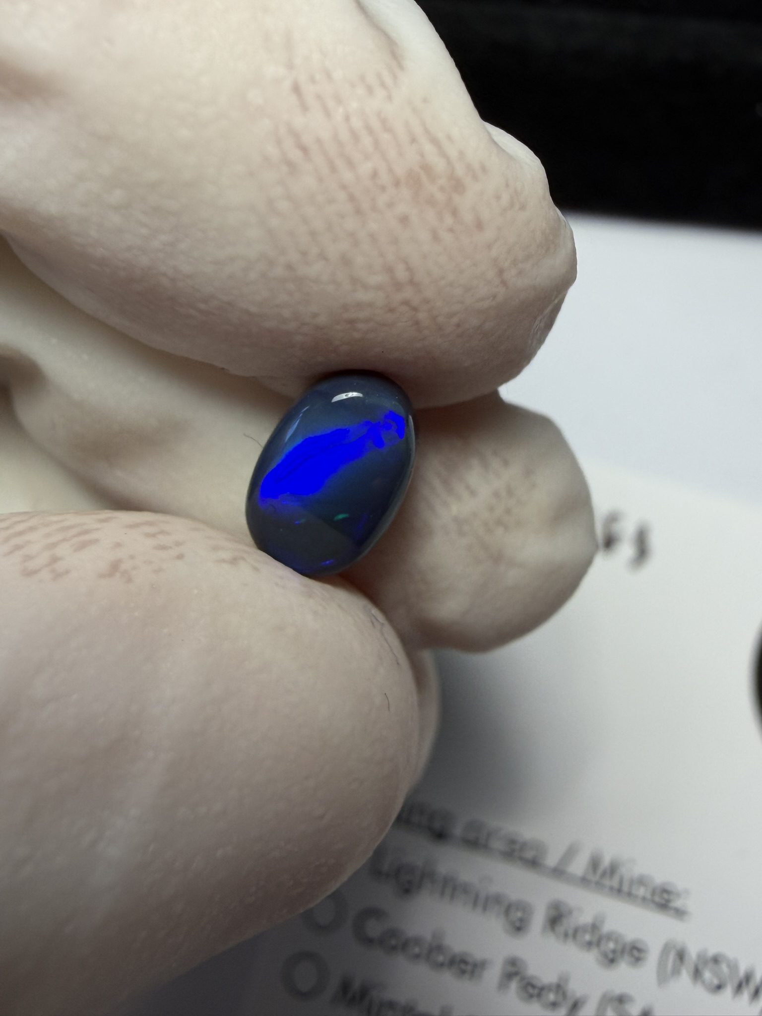 Opale noire australienne de Lightning Ridge de 1.08 ct (cLR-183) – Image 37