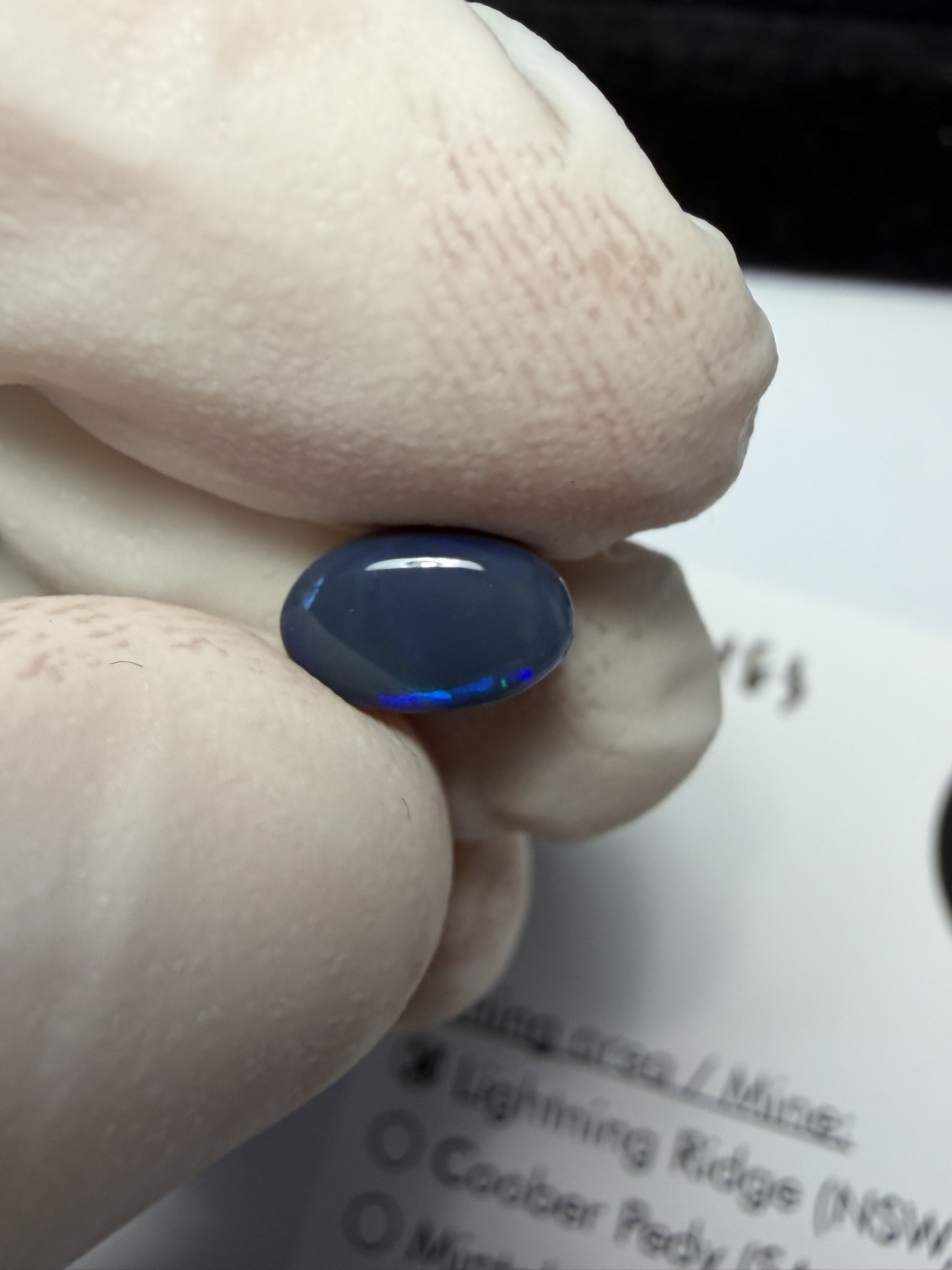 Opale noire australienne de Lightning Ridge de 1.08 ct (cLR-183) – Image 35