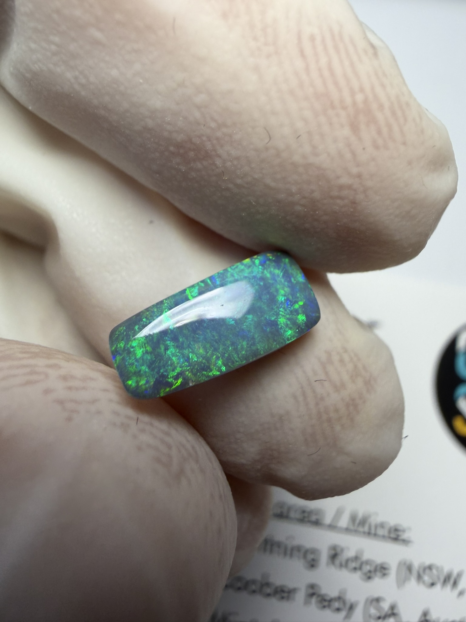 Opale foncée australienne de Lightning Ridge de 1.11 ct (cLR-195) – Image 14