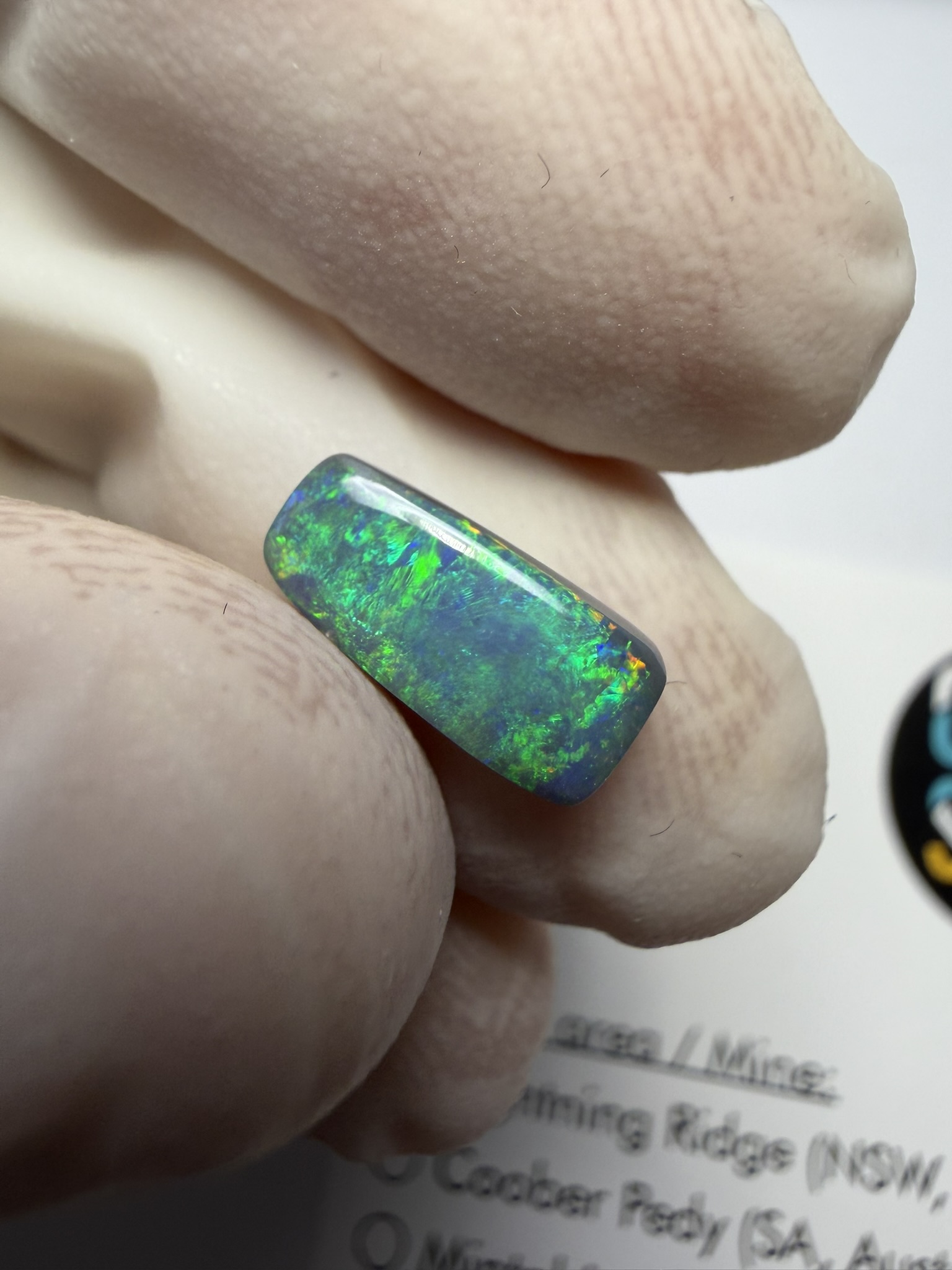 Opale foncée australienne de Lightning Ridge de 1.11 ct (cLR-195) – Image 13