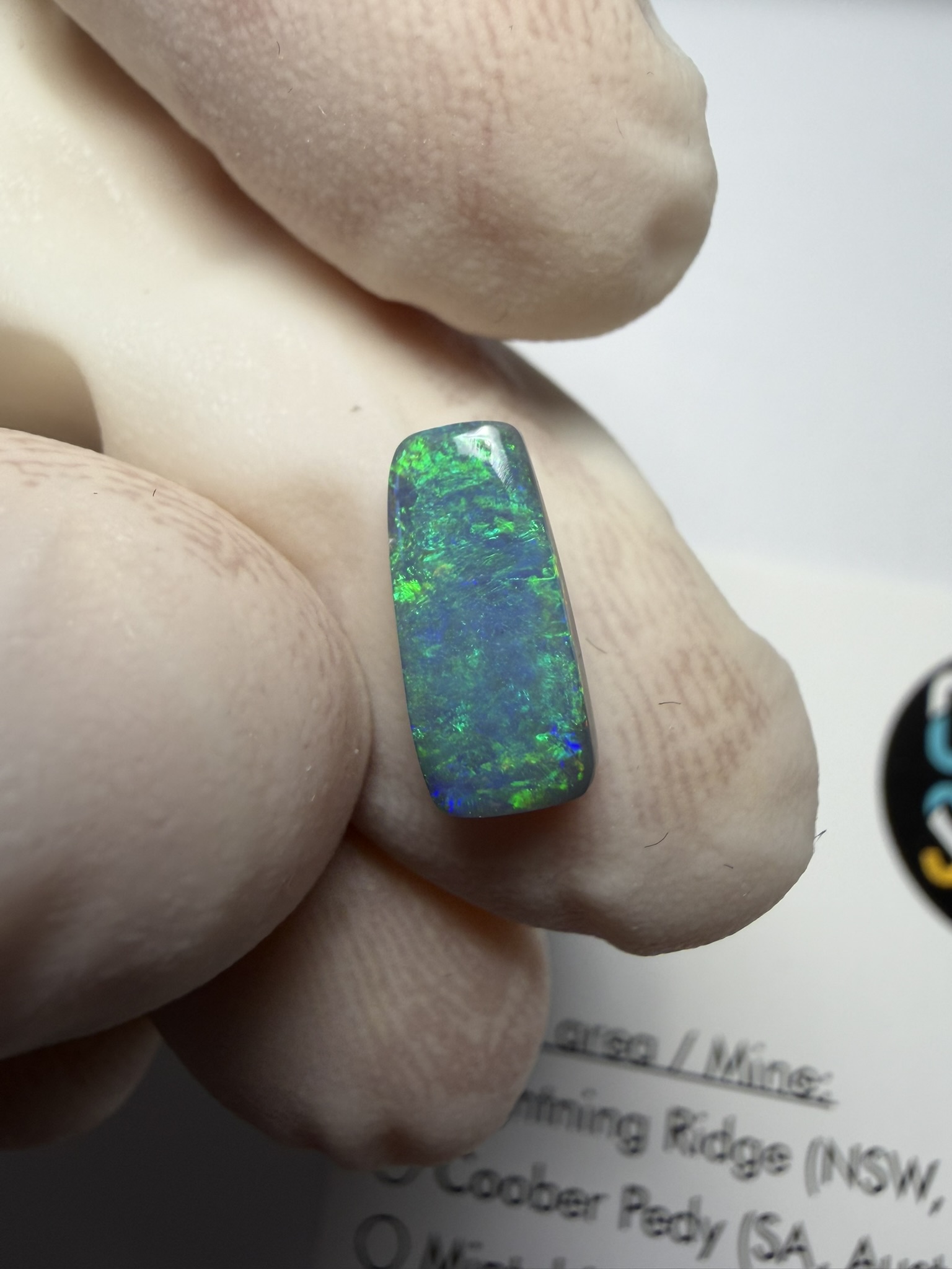 Opale foncée australienne de Lightning Ridge de 1.11 ct (cLR-195) – Image 12