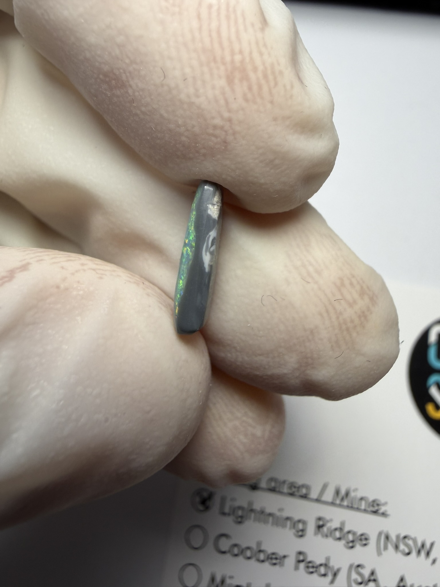Opale foncée australienne de Lightning Ridge de 1.11 ct (cLR-195) – Image 9