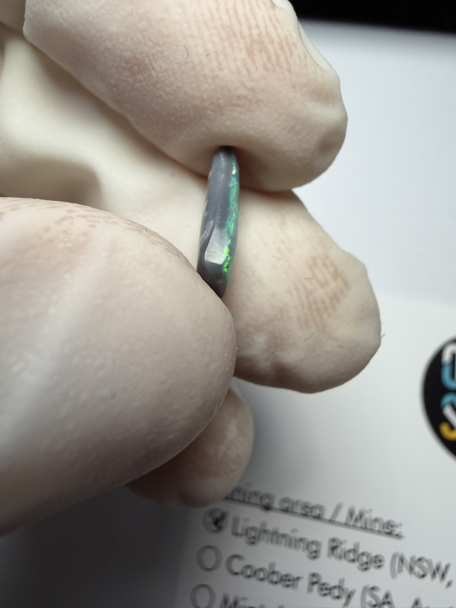 Opale foncée australienne de Lightning Ridge de 1.11 ct (cLR-195) – Image 8