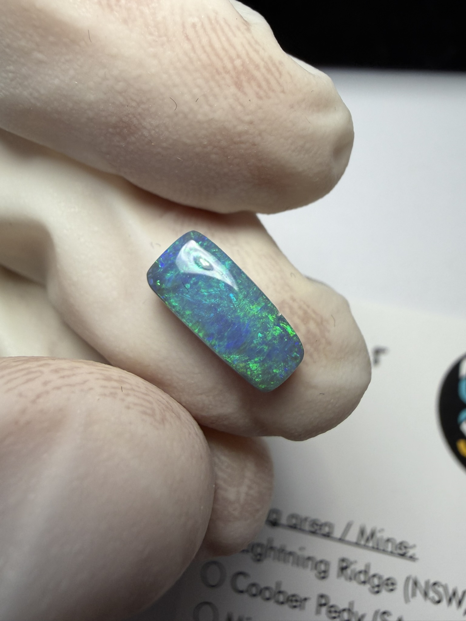 Opale foncée australienne de Lightning Ridge de 1.11 ct (cLR-195) – Image 15