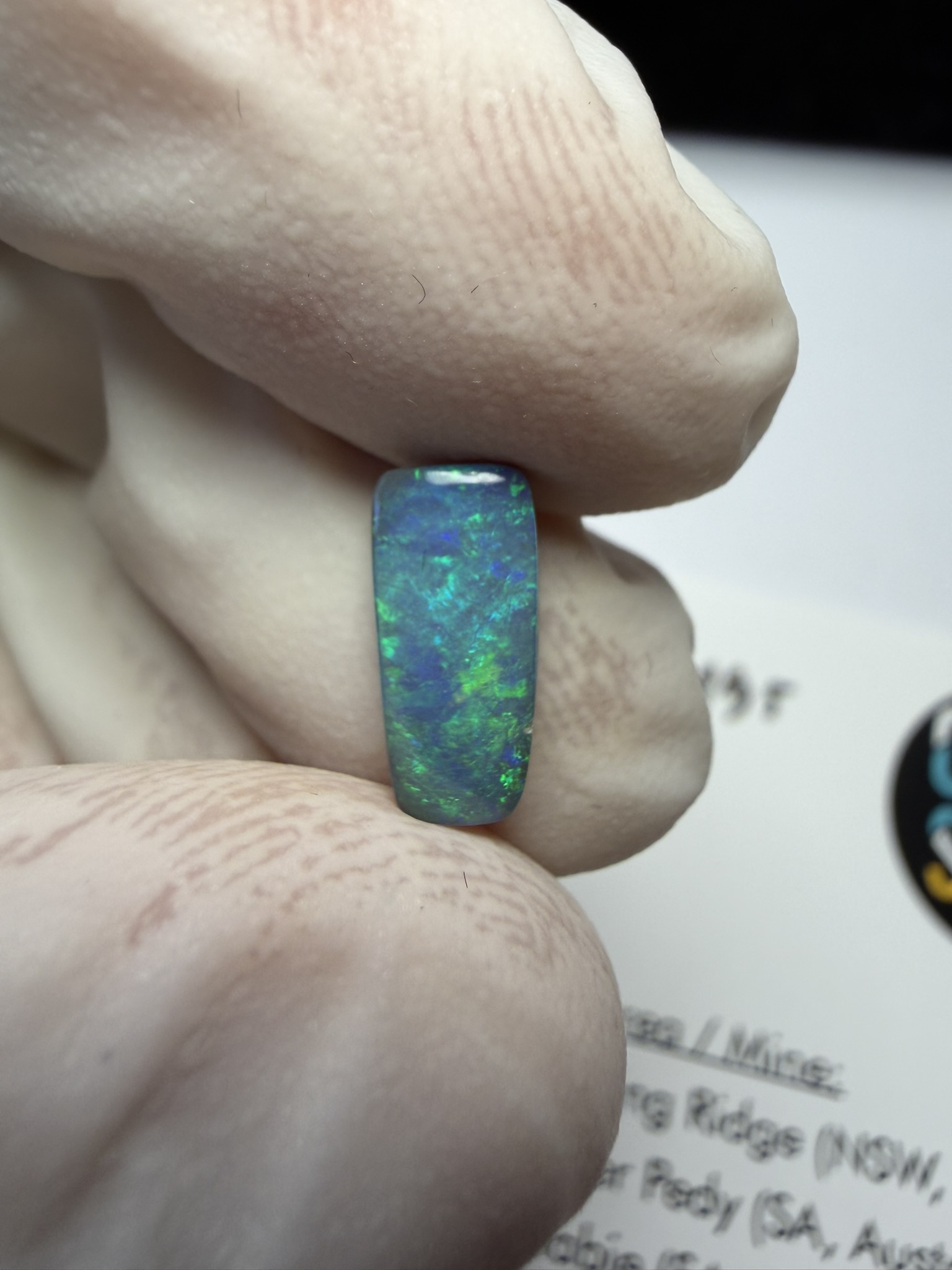 Opale foncée australienne de Lightning Ridge de 1.11 ct (cLR-195) – Image 16