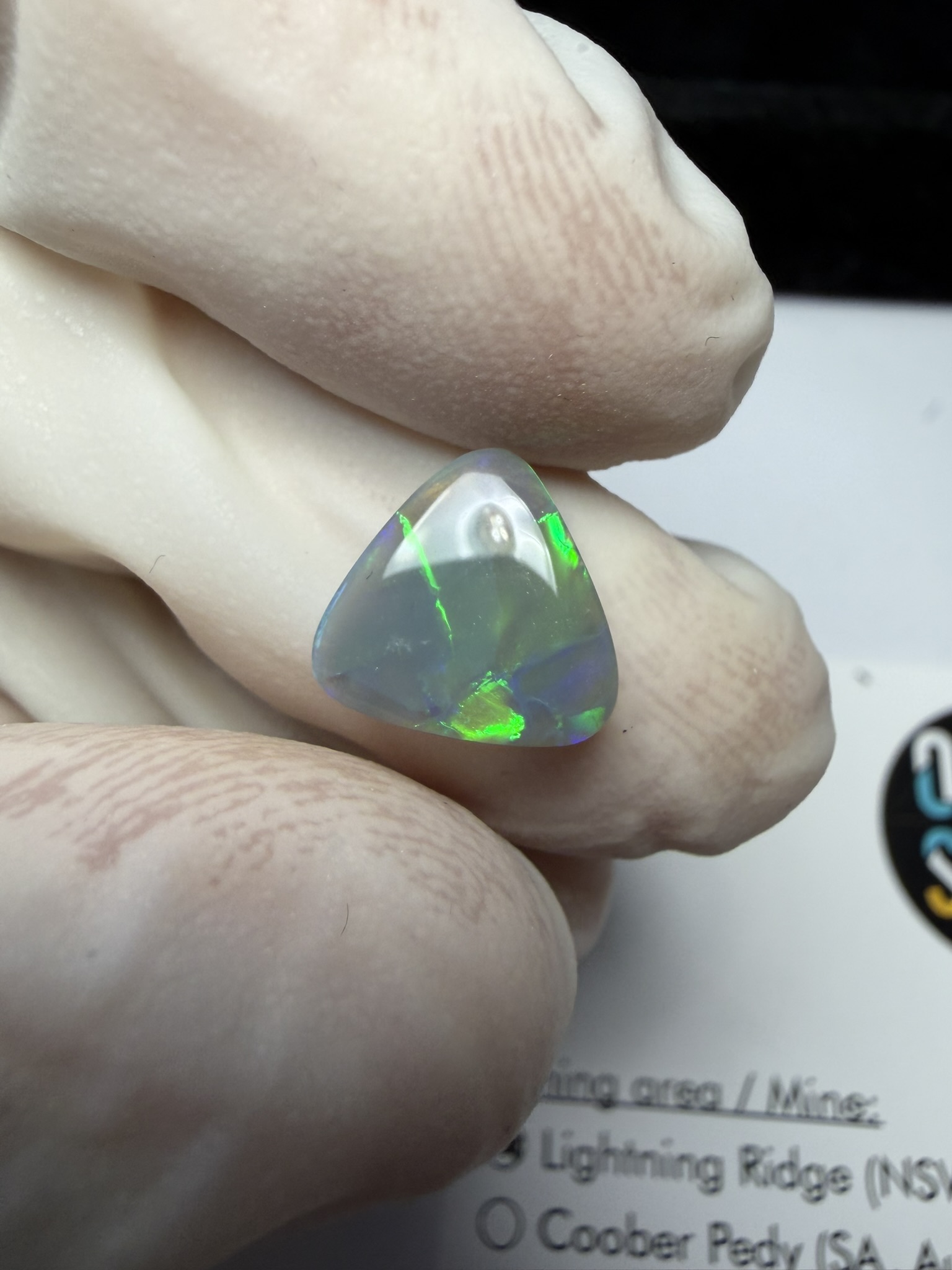 Opale foncée australienne de Lightning Ridge de 1.28 ct (cLR-206) – Image 9