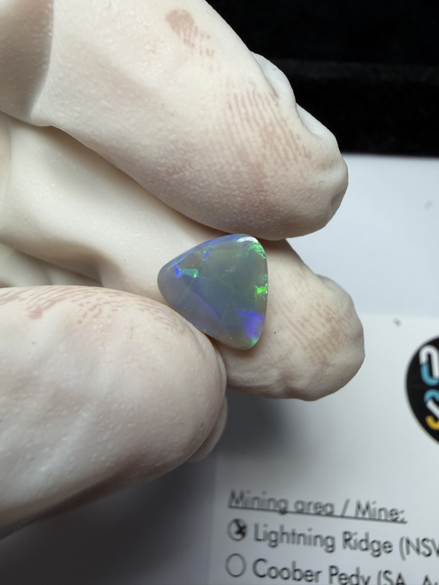 Opale foncée australienne de Lightning Ridge de 1.28 ct (cLR-206) – Image 6
