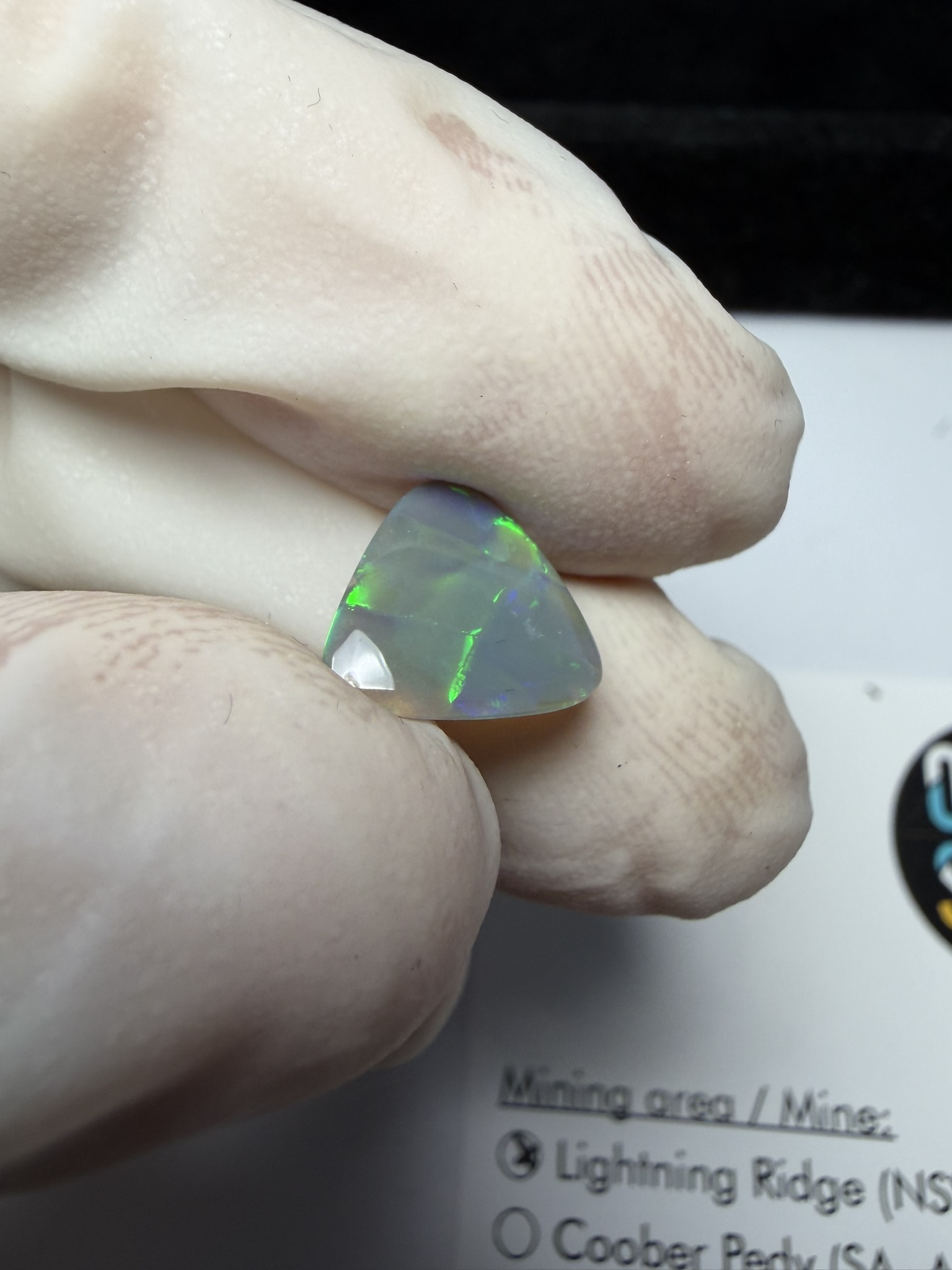 Opale foncée australienne de Lightning Ridge de 1.28 ct (cLR-206) – Image 18