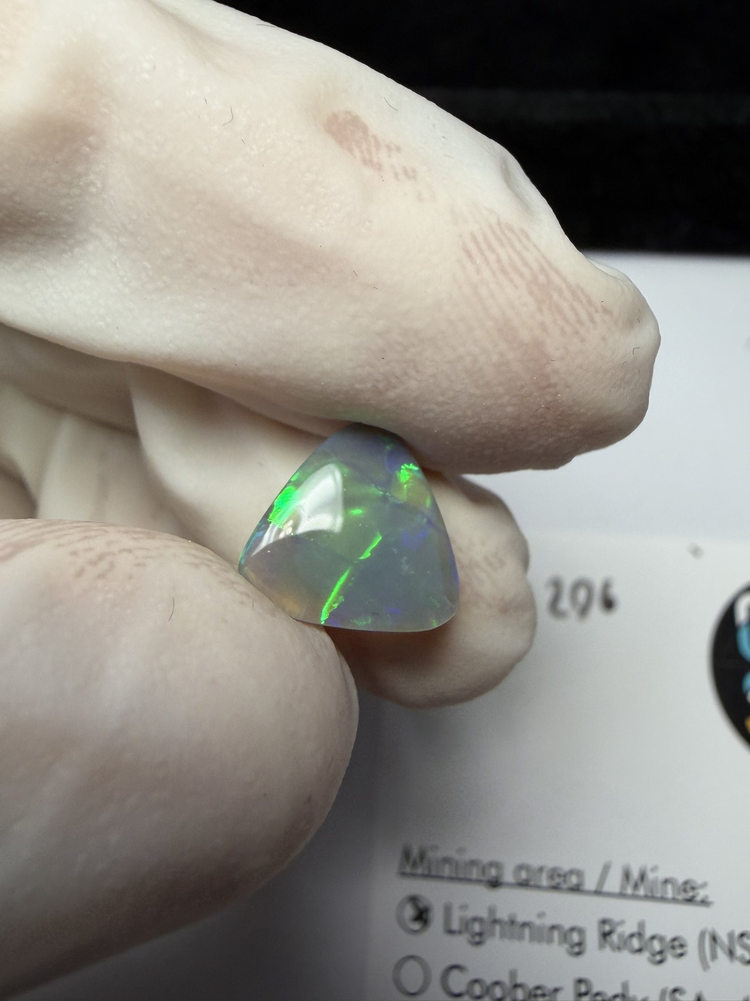 Opale foncée australienne de Lightning Ridge de 1.28 ct (cLR-206) – Image 16
