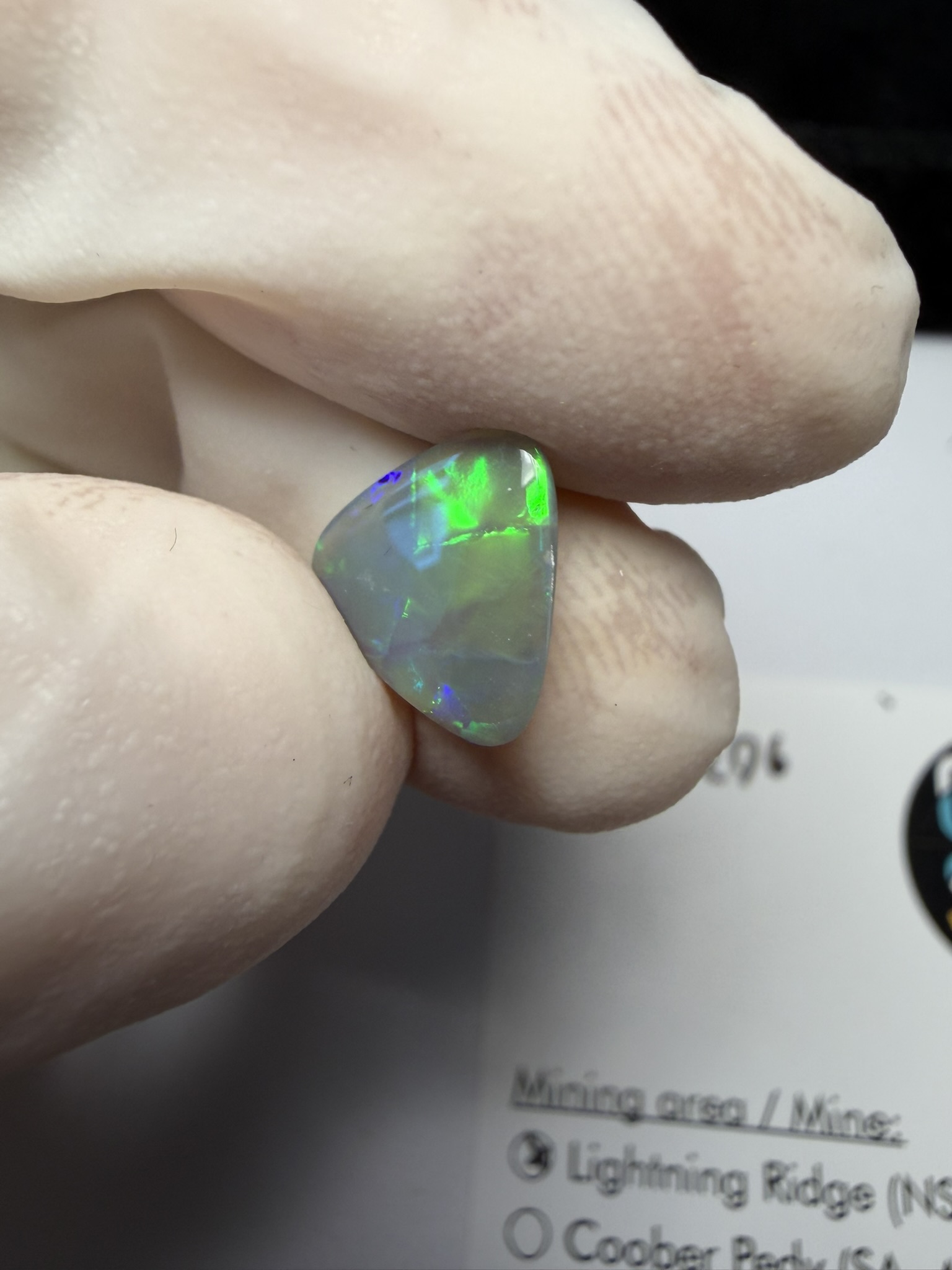 Opale foncée australienne de Lightning Ridge de 1.28 ct (cLR-206) – Image 13