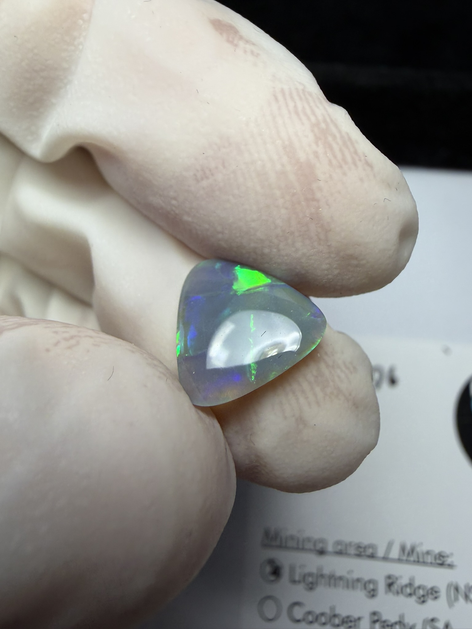 Opale foncée australienne de Lightning Ridge de 1.28 ct (cLR-206) – Image 11