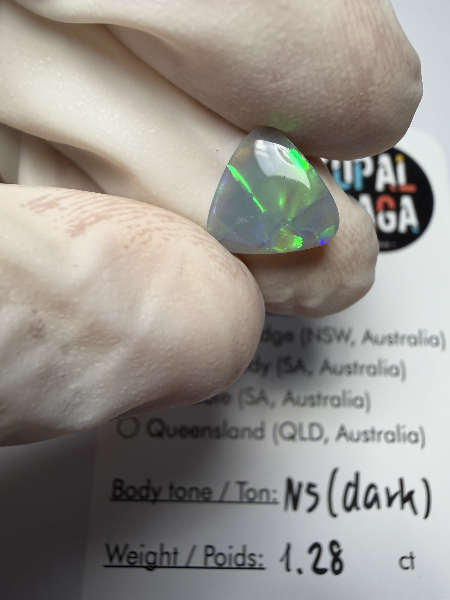 Opale foncée australienne de Lightning Ridge de 1.28 ct (cLR-206) – Image 25