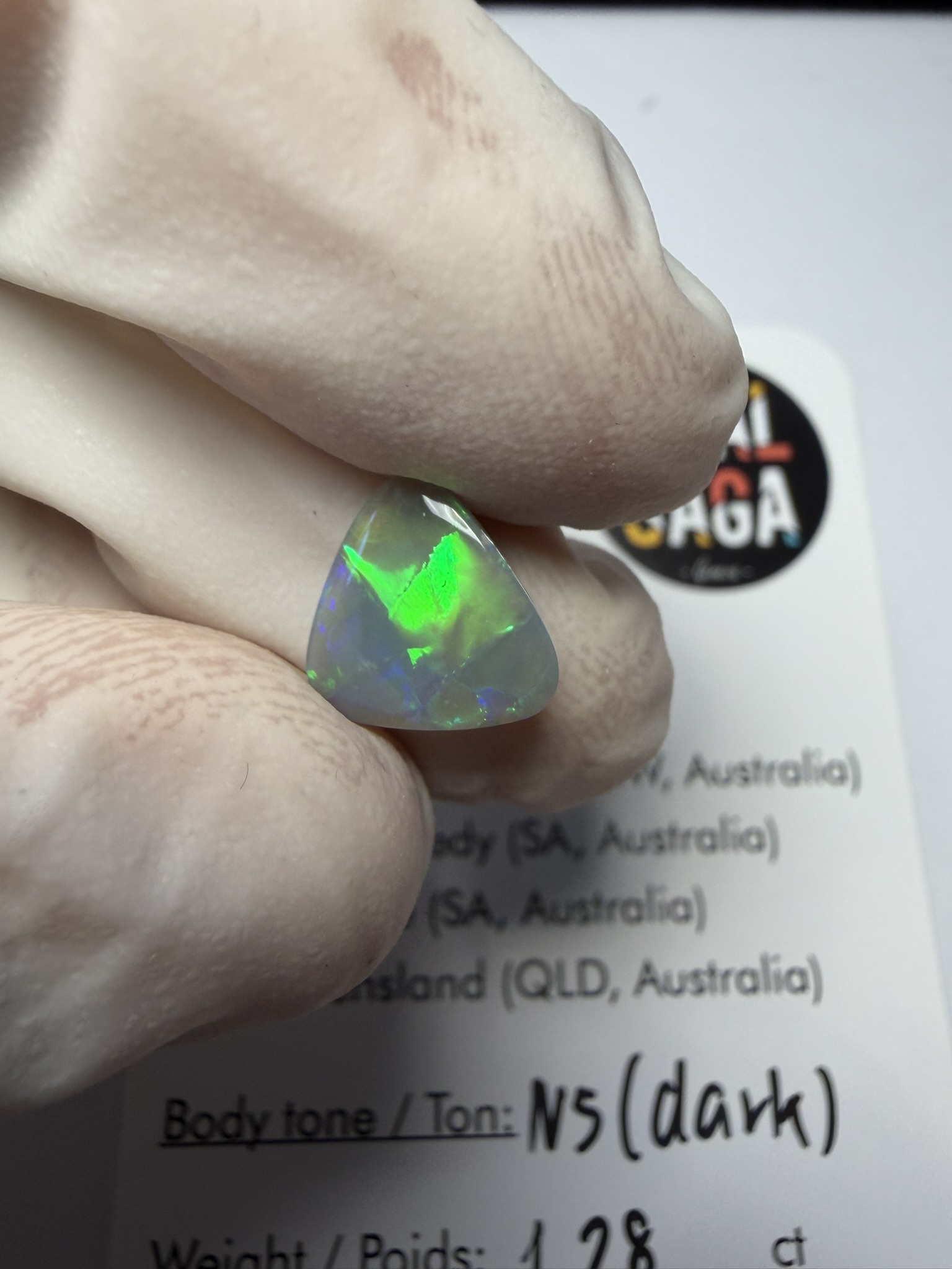 Opale foncée australienne de Lightning Ridge de 1.28 ct (cLR-206) – Image 24