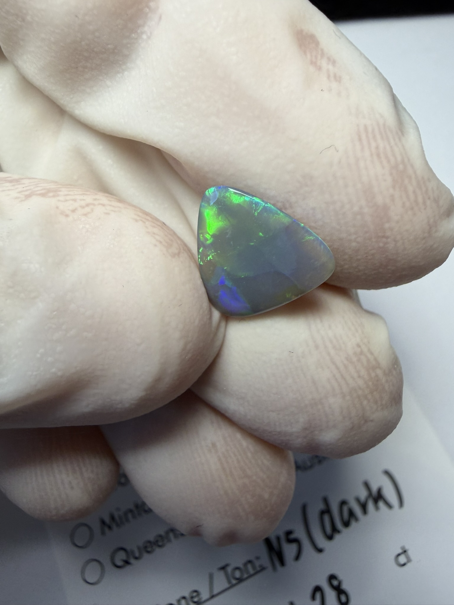 Opale foncée australienne de Lightning Ridge de 1.28 ct (cLR-206) – Image 22
