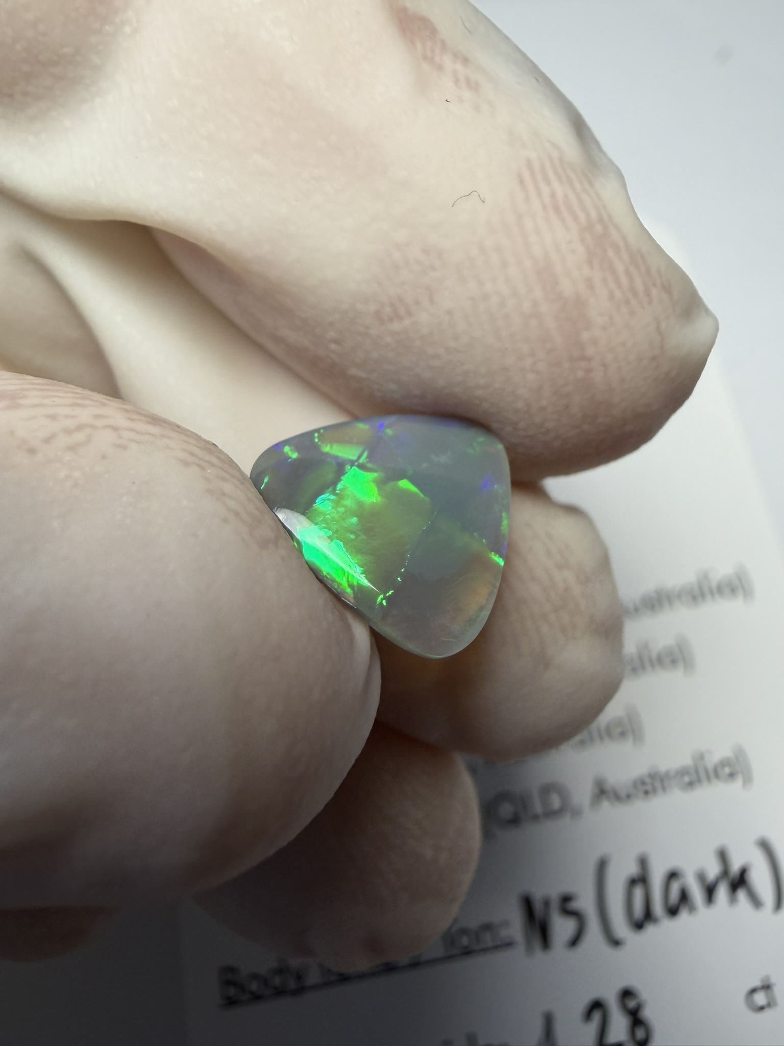 Opale foncée australienne de Lightning Ridge de 1.28 ct (cLR-206) – Image 21