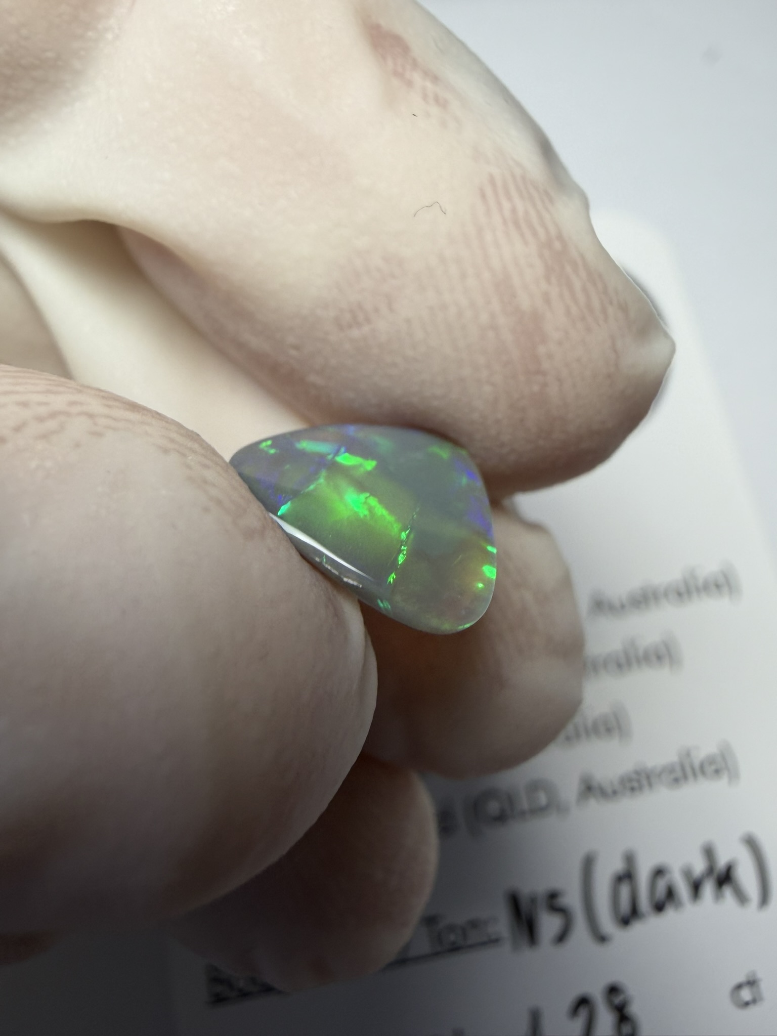 Opale foncée australienne de Lightning Ridge de 1.28 ct (cLR-206) – Image 20