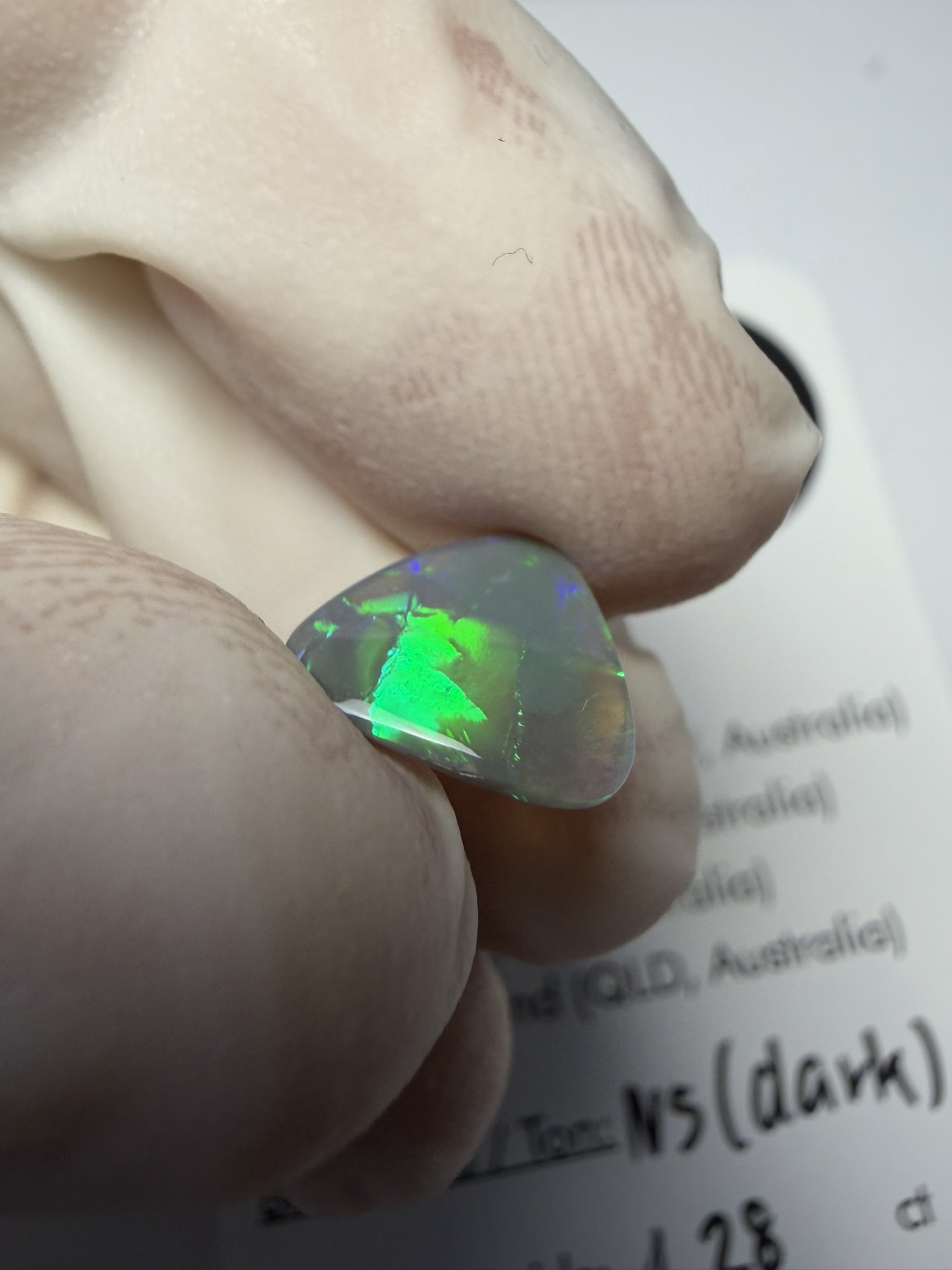 Opale foncée australienne de Lightning Ridge de 1.28 ct (cLR-206) – Image 19